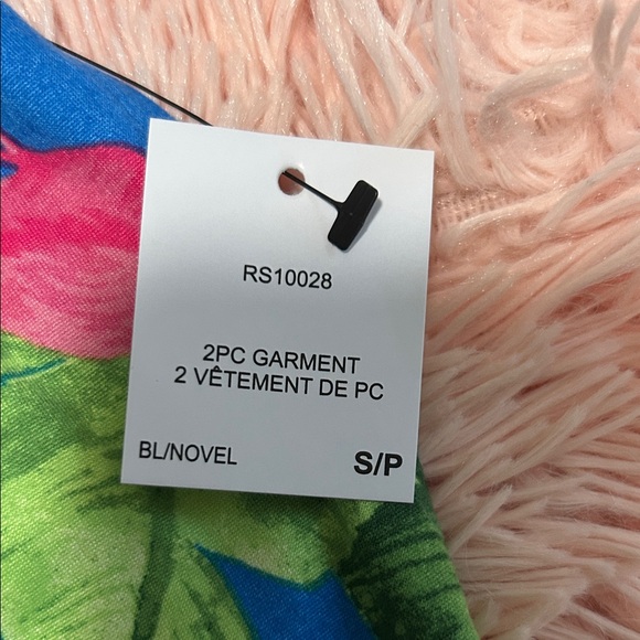 Room Service Women's Blue Tropical Pajama Set - Picture 3 of 7